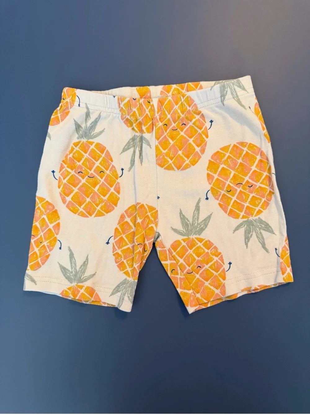 Carter's Cotton Pineapple Lemon & Floral 4 pc Pajama Set - Yellow White 5T